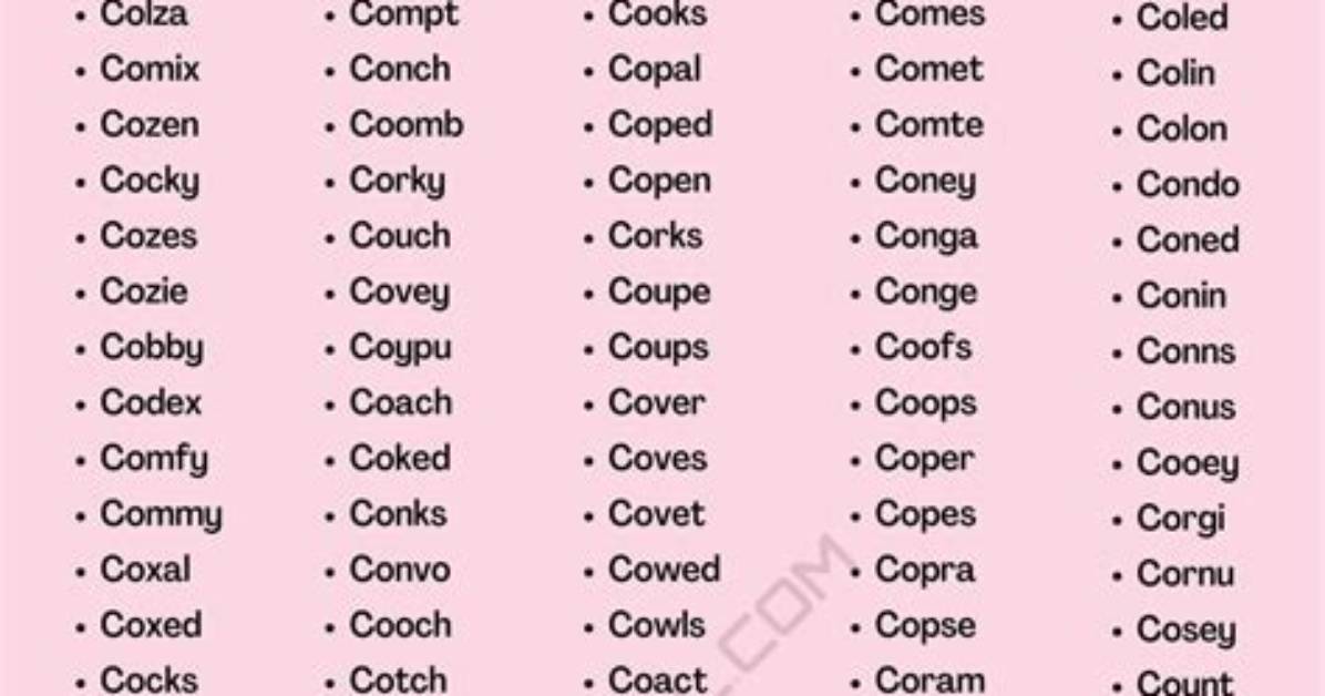 5 Letter Words Starting with Cou Ending with T All Words List