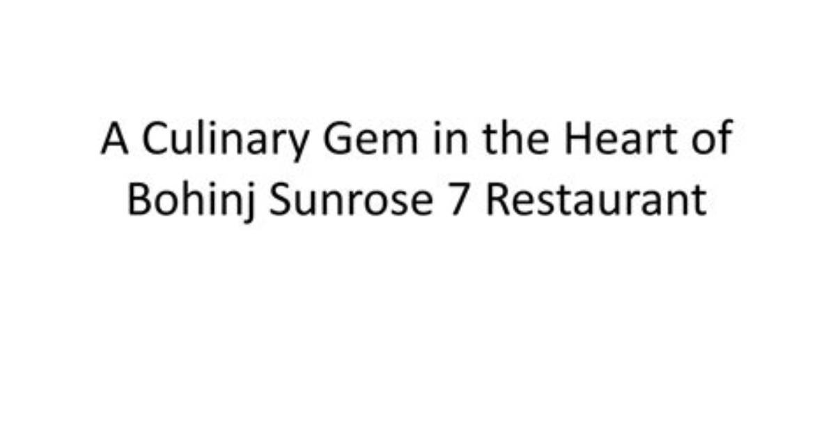 A Culinary Gem in the Heart of the Community
