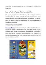 A Culinary Journey of Freshness and Sustainability