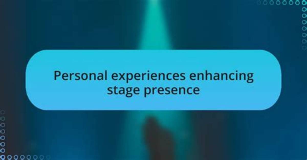 A Guide to Stage Presence and Personal Impact