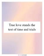 A Love That Stands the Test Of