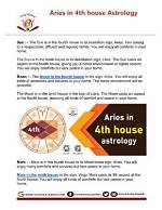 Aries Moon in the 4Th House Truly Divine ·