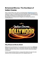 Bollywood: the Heartbeat of Indian Cinema