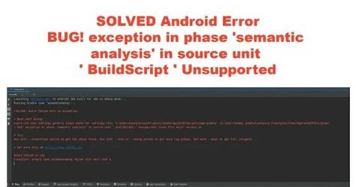 Bug! Exception in Phase 'Semantic Analysis'. .. Unsupported Clas