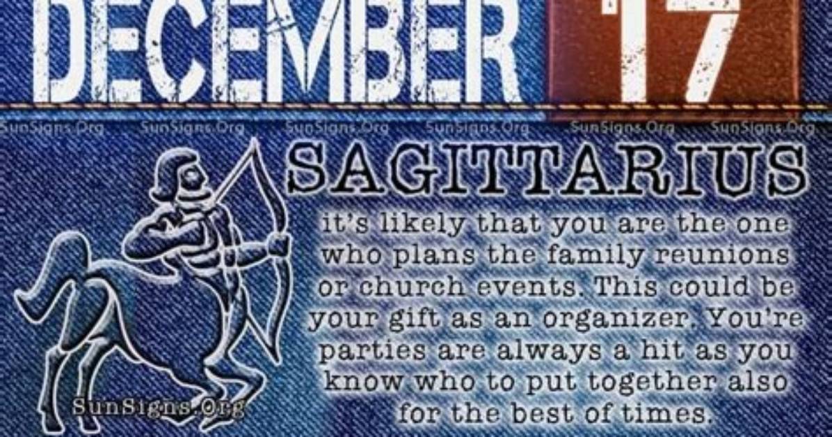 December 17 Zodiac Horoscope Birthday Personality