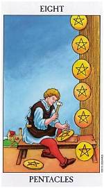 Eight of Pentacles Tarot Card Meaning |
