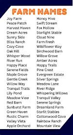Finding the Perfect Farms Name for Your Agricultural Business