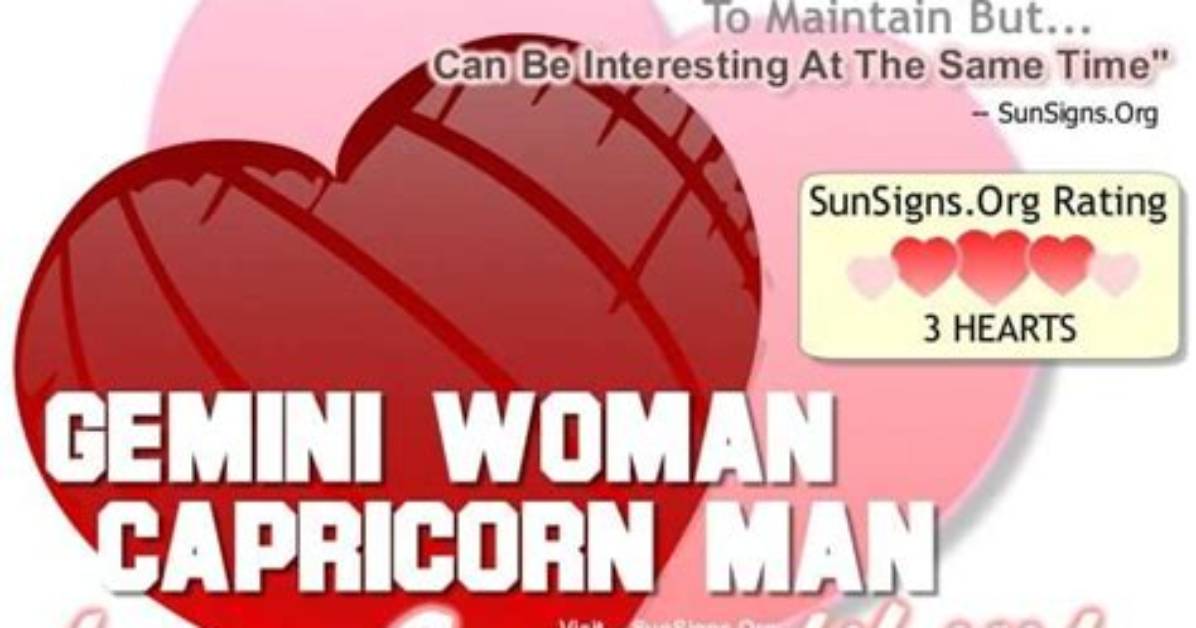 Gemini Woman Capricorn Man - an Interesting Unusual Union