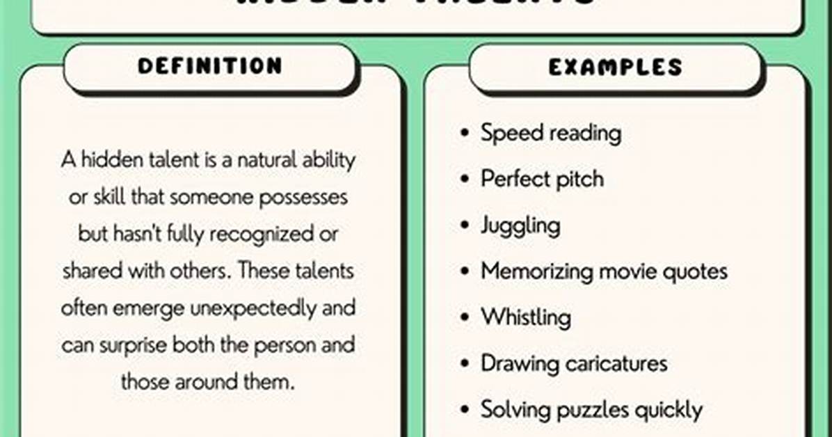 Hidden Talents and Inspiring Stories