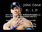 Is John Cena Dead or Alive Does