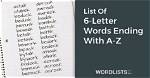 List of 6 Letter Words Ending with 'Ale'