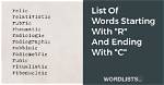 List of Words Starting with 'Cred'