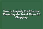Mastering the Art of Chopping: Cut My Food into Pieces, This Is My Chopping Board