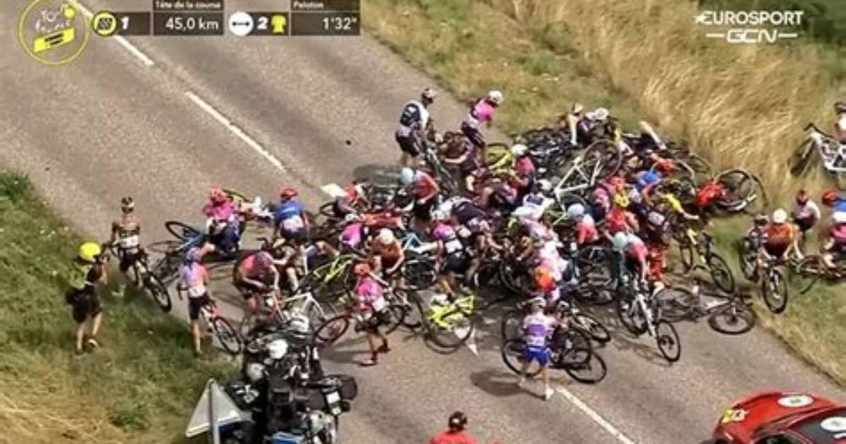 Shocking Crash at Tour De France Femmes |
