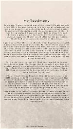 Short Christian Testimony Examples