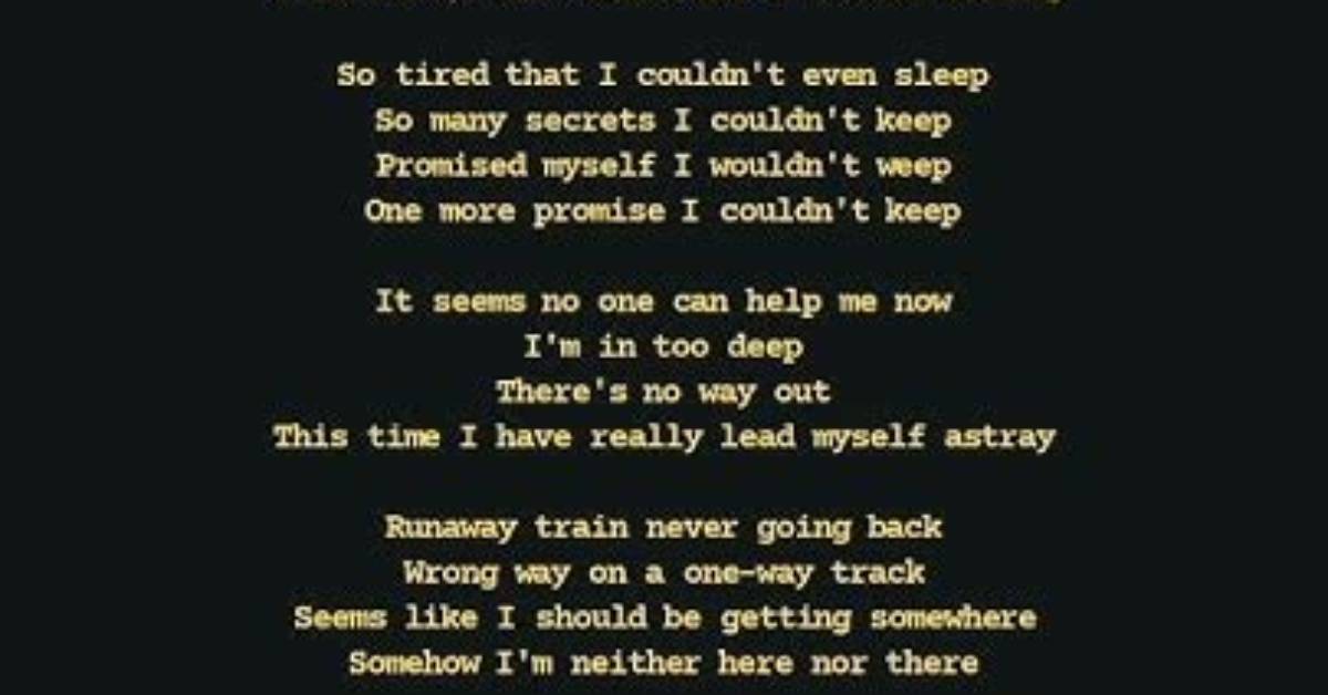 Soul Asylum Runaway Train Lyrics