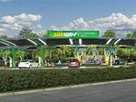 Subway Envisions an Oasis Where Diners Can Picnic and Play While Charging Their Cars