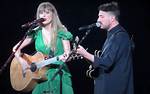 Taylor Swift and Marcus Mumford Perform at Las Vegas Eras Concert |