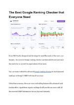The Ultimate Accurate Ranking Checker: Optimize Your Site Today