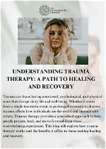 Understanding the Trauma and Path to Recovery