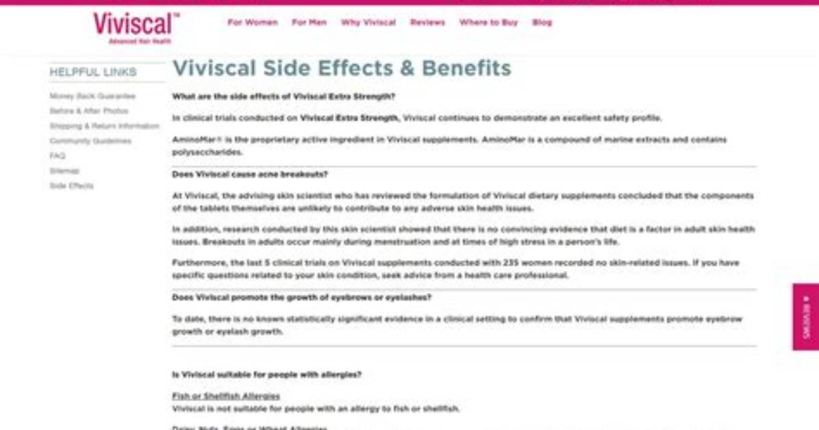 Unveiling the Truth: Viviscal Side Effects