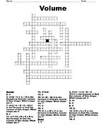 Volume Crossword Clue and Answer